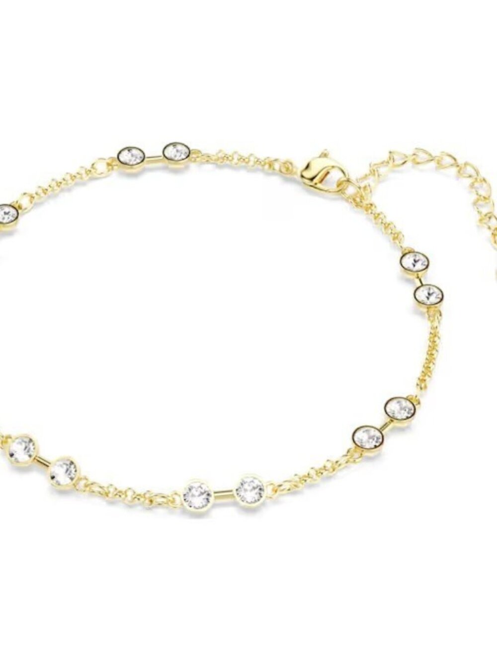 NEW IN BOX Swarovski Remix Collection Gold-Tone White Crystal Strand Bracelet